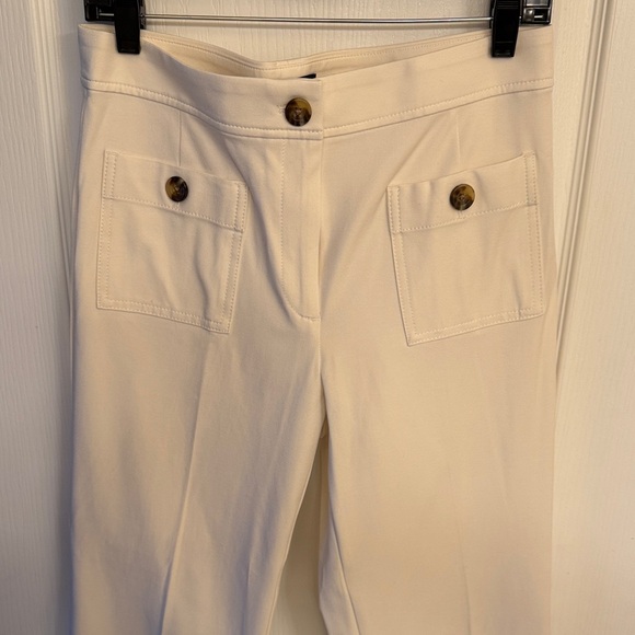 Ann Taylor Pants - Ann Taylor Cream Trousers with Pocket Details